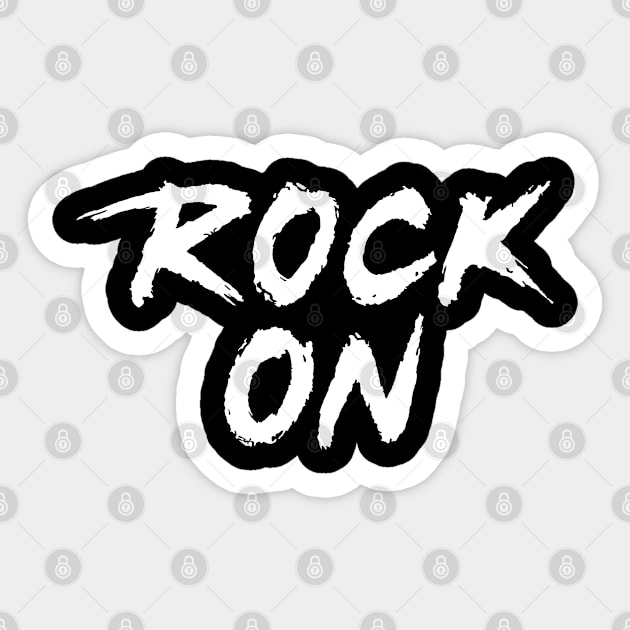 Rock On Sticker by ZagachLetters